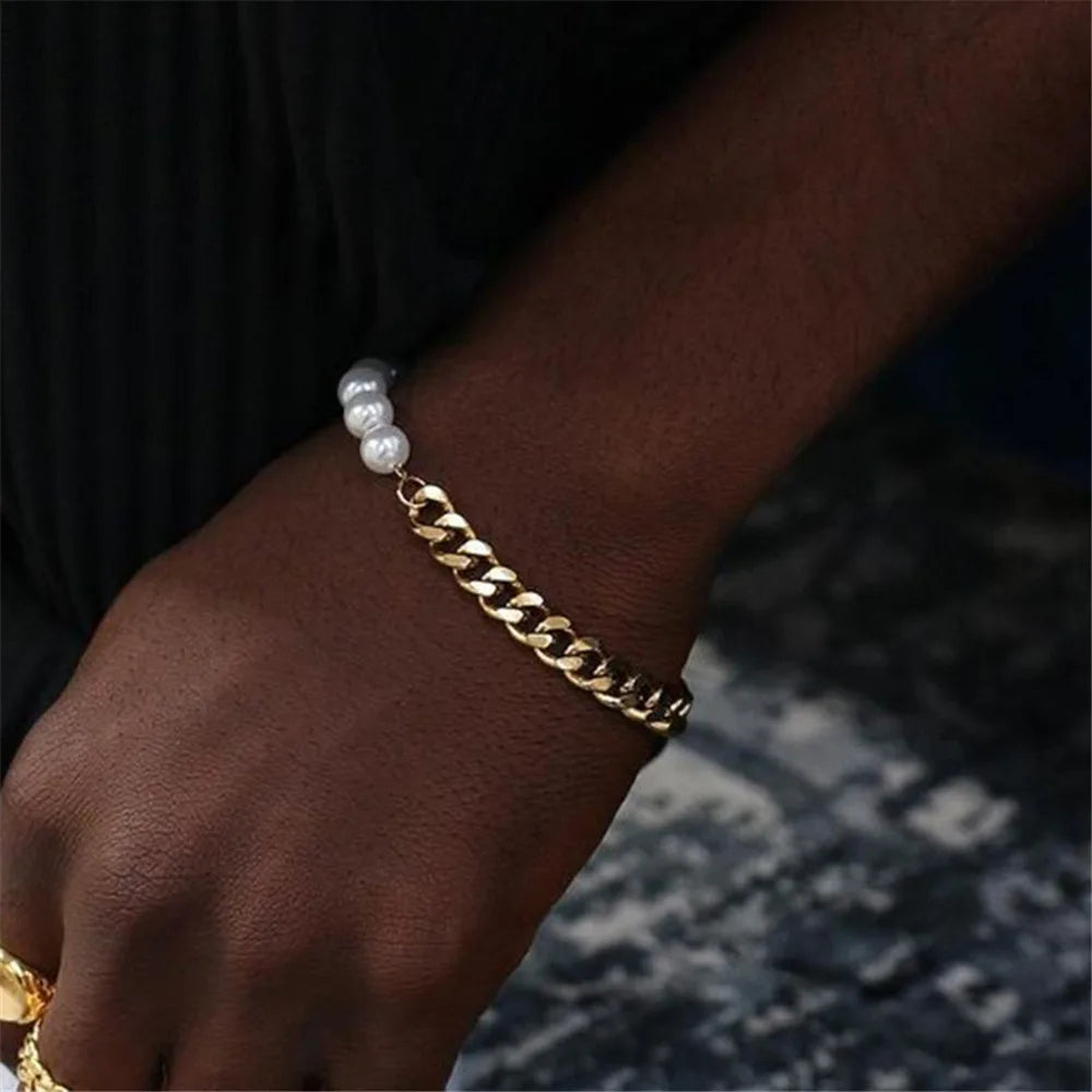 Pulseira Pérolas Aço inoxidável