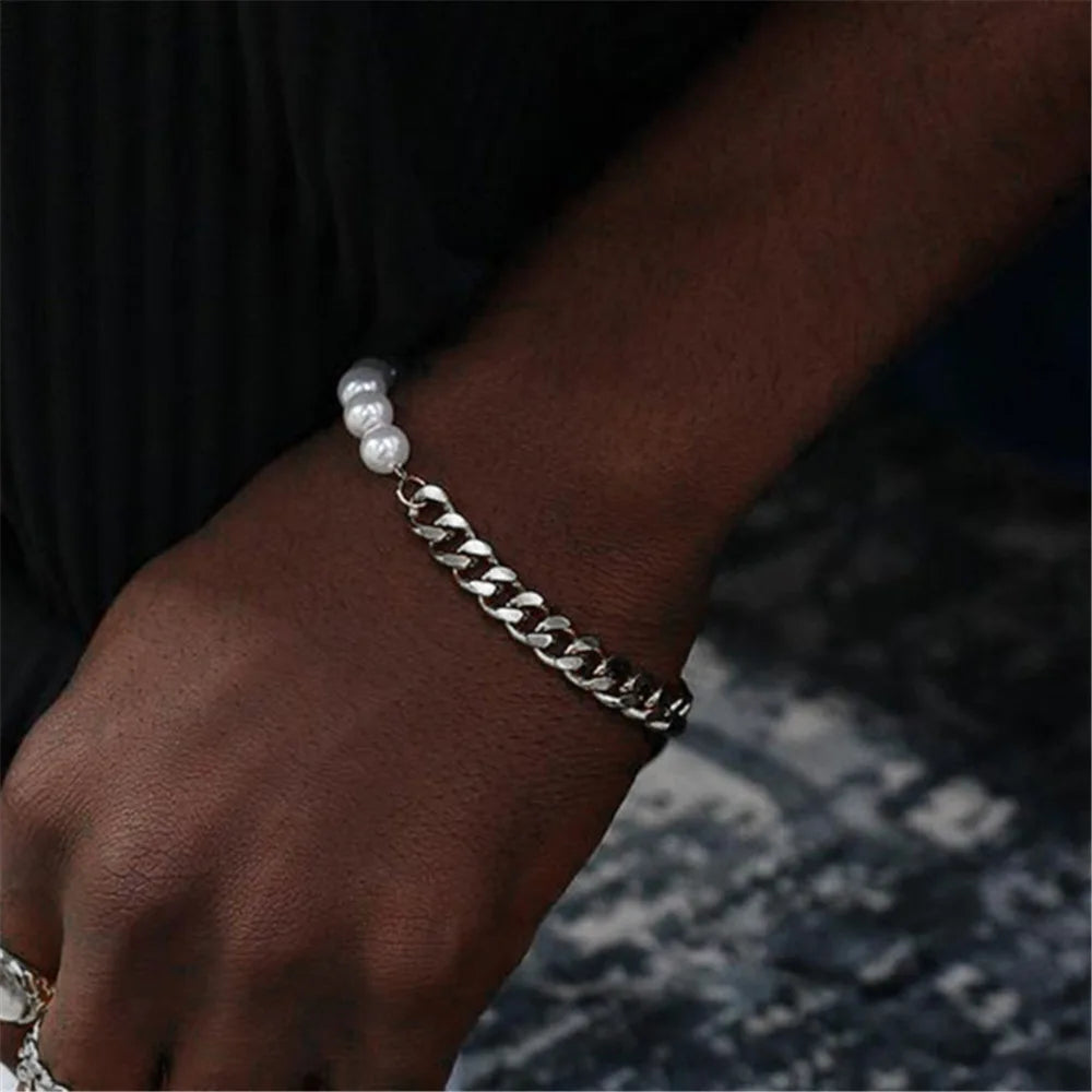 Pulseira Pérolas Aço inoxidável