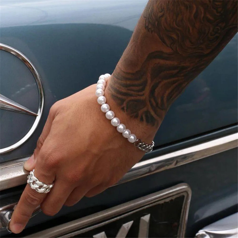 Pulseira Pérolas Aço inoxidável