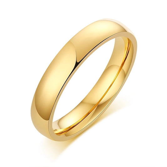 Aliança de casamento (Dourado 6mm) Aço inoxidável