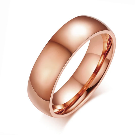 Aliança de casamento (Rosa 6mm) Aço inoxidável