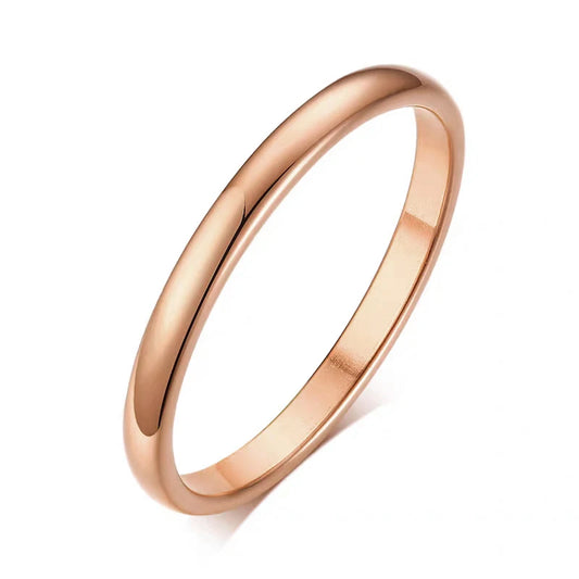 Aliança de casamento (Rosa 2mm) Aço inoxidável